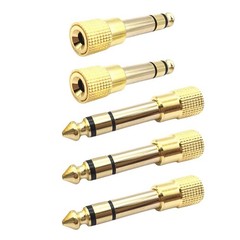 3.5 mm Female to 6.35 mm Male TRS Audio Headphone Plug Connector Adapter