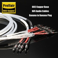 Preffair Professional Grade OCC Copper 25AWG Banana Cable 8mmOD Silent Operation