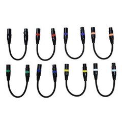 Audio2000’S E02101E8 1ft XLR Male to XLR Female Microphone Cable (8 Pack)-New
