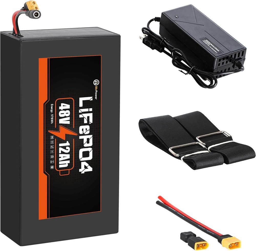 48v Lit/hium Lifepo4 Bi-ke 12Ah Battery Pack for 750W El/ec tric Motor 30A BMS