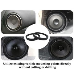 2 Pairs 6.5″ Plastic 1/2″ Speaker Spacer Rings Subwoofer Custom Mounting Adapter