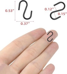 5/100 Pack Mini S Hooks for Hanging Small S Hook for Jewelry Metal S-Hook Mini
