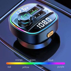 Bluetooth 5.0 Car Wireless FM Transmitter Adapter USB PD Charger AUX Hands LOT