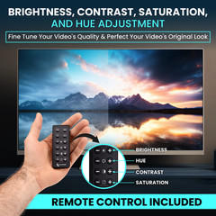 AV RCA S-Video To HDMI Converter 3.0 – AV2HDMI Adapter Cable with Remote Control