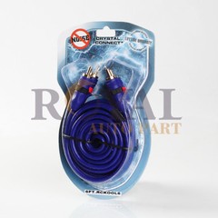 6 foot Blue RCA Audio Cable Male to Male with Amplifier Turn on/off wire