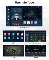 Double Din Android 9″ Car Stereo CarPlay 8Core 4GB RAM 64GB ROM GPS Navigation