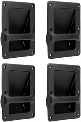 4 Pack Recessed Plastic Speaker Cabinet Handles 6.38×8.5×2 Inch Black For Cases!