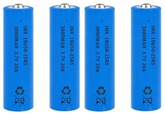 4 Pack 3000mAh 3.7V Rechargeable Battery for Flashlight Torch High Drain
