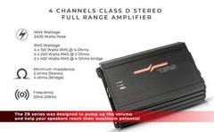 DS18 ZR600.4D Class D 4-Channel Full Range Car Amplifier Speaker Subwoofer Amp