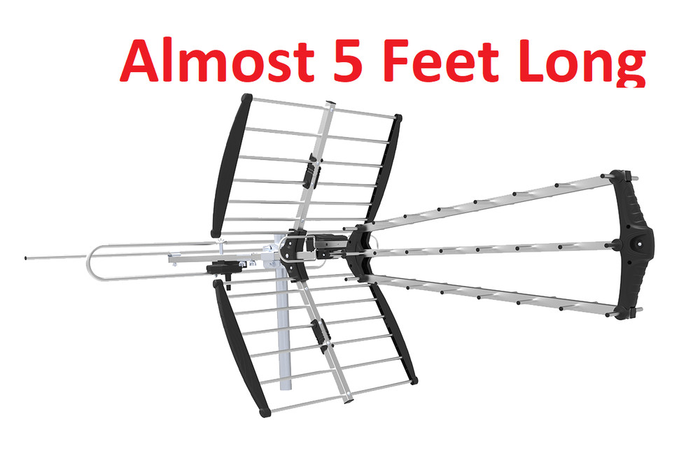 ~175 Miles Xtreme Signal Long Range ATSC TV VHF UHF FM Outdoor Antenna 1080 & 4k
