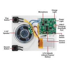 Voice/MP3 Record and Playback Board Kit with Li-Poly Battery and USB Cable for S