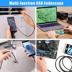 6LED HD Snake Endoscope Borescope Inspection Camera for USB Type C Android PC