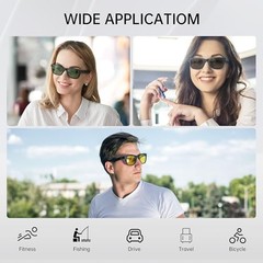 4Pcs Polarized Clip for Ray-Ban Meta Wayfarer Regular, 4Pcs, Matte Black Frame
