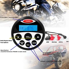 Marine Waterproof Radio Bluetooth Stereo System Receiver + FM AM Antenna