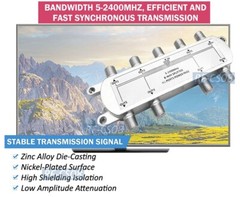 1 In 8 Out RF Coax Splitter 8×1 RF Coax Combiner For CATV Satellite Antenna TV