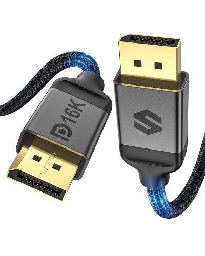 DisplayPort 2.1 Cable DP 2.0 Cable 10FT 16K@60Hz 10K@60Hz 8K@120Hz 4K@240Hz 1…
