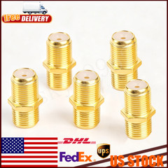 5PCS F Type Coax Coaxial Cable Coupler Female Jack Adapter Connector US SHIP
