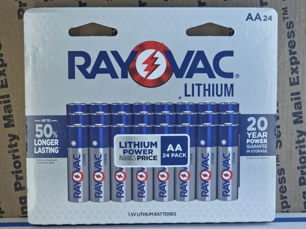 Rayovac Lithium AA Batteries 24-Pack – 1.5 Volt Double A (RLAAPFP-24) Exp:12/45