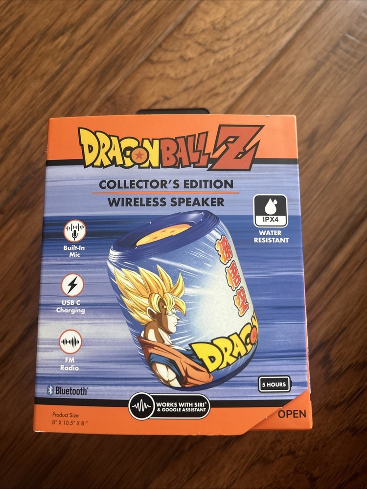 Dragon Ball Z Wireless Speaker Mic FM Radio USB C Charging Water Resistant