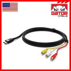 HDMI To 3 RCA Video Audio AV Component Converter Adapter HD Cable 1080P HDTV 5FT