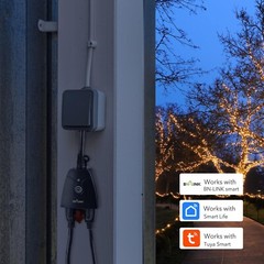 BN-LINK Dual Outlet Outdoor Smart WiFi Plug Compatible with Alexa and Google