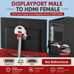 4K Display Port to HDMI Male Female Adapter Converter DisplayPort DP to HDMI