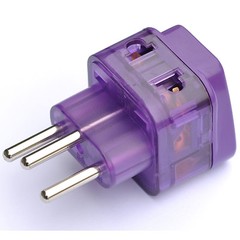 Travel Adapter Power Plug for US USA to SWITZERLAND Type J [2-Ports + SURGE]