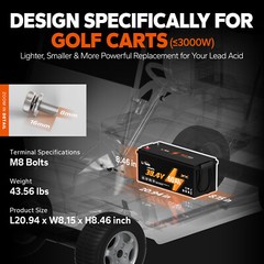 Refurbished LiTime 36V 60Ah Golf Cart LiFePO4 Lithium Battery 2304Wh 120A BMS
