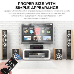 2-Way Stereo Audio A/B Spiltter Speaker Amplifier Switcher Box Selector Remote