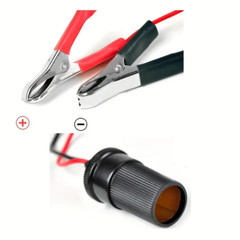 2X Car Battery Alligator Clamp Cable Clip Lot Cigarette Lighter Adapter Socket