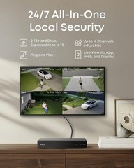 eufy PoE Bullet-PTZ Cam S4 NVR Wired Add On Cam NVR 4K UHD Triple|Refurb