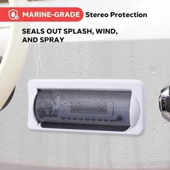 Pyle Water Resistant Marine Stereo Cover- Smoke Colored Heavy Duty