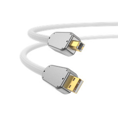 High-End Pure SILVER USB A to B Audio Cables USB 2.0 Interconnect Cable