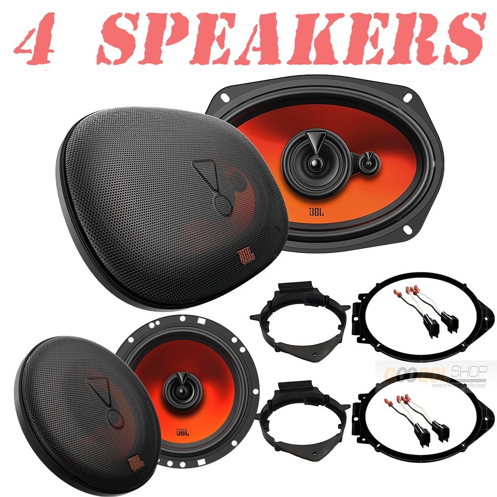 JBL 6×9″ 560W Front & 6.5″ 400W Rear Door Speakers for 2014-2024 GMC Sierra 1500