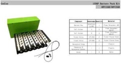 48V 13S6P Lithium Battery Box Pack with Holder & Nickel plated strips DIY 2 PACK