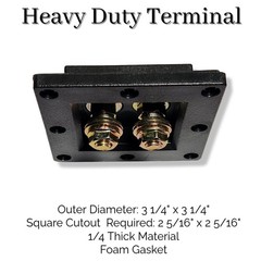 Heavy Duty Subwoofer Speaker Terminal Zinc Color Bolts