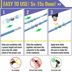 500/160PCS Waterproof Solder Stick Seal Sleeve Heat Shrink Butt Wire Connectors