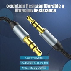 6FT 3.5mm AUX Audio Nylon Braided Cord Cable PC iPod Car Phone headphone Lot