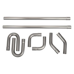 409 Steel Heavy Duty 2.25 Inch DIY Custom Mandrel Exhaust Pipe Tube Pipe, 48