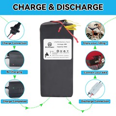 Lithium Lifepo4 48V 52V Ebike Battery 18Ah/20Ah/30Ah/35A/50A with Charger BMS