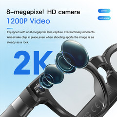 AI Smart Glasses With Camera & 2k Video Recording Translation Object recognition