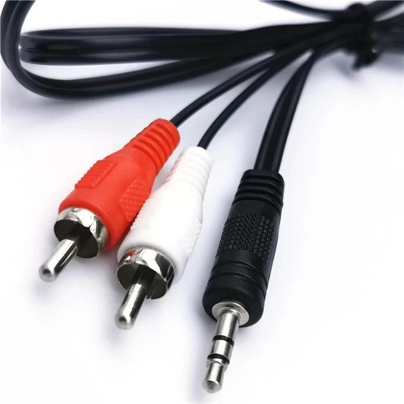 6ft (1/8″) 3.5mm AUX Stereo to 2 RCA Male Audio Y Cable Adapter Cord MP3 iPod
