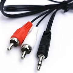 6ft (1/8″) 3.5mm AUX Stereo to 2 RCA Male Audio Y Cable Adapter Cord MP3 iPod