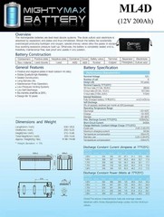 Mighty Max 12v 200ah Solar Power Battery – Deep Cycle