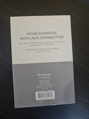 NIB/Sealed Ativa™ Hook Earbuds With Aux Connector, Red, Free Shipping