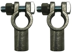 Positive & Negative 4/0 AWG Straight Barrel Top Post Battery Terminal Cable Ends