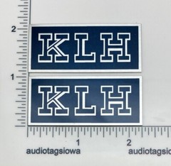 KLH Speaker Grill Badge Logo Pair Emblem Custom Made Aluminum