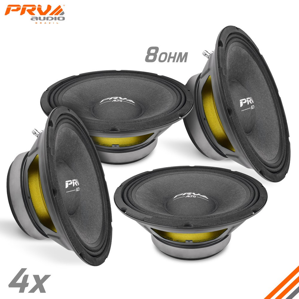 4x PRV Audio 10MR650A Midrange 10″ Speaker 8 Ohms 10in PRO Car Audio 650 Watts