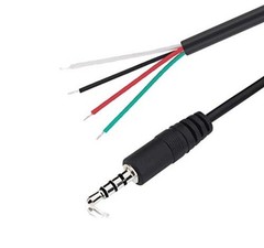 4 Pack Replacement 3.5mm Male Plug to Bare Wire Open End Headset TRRS Cord 4 …