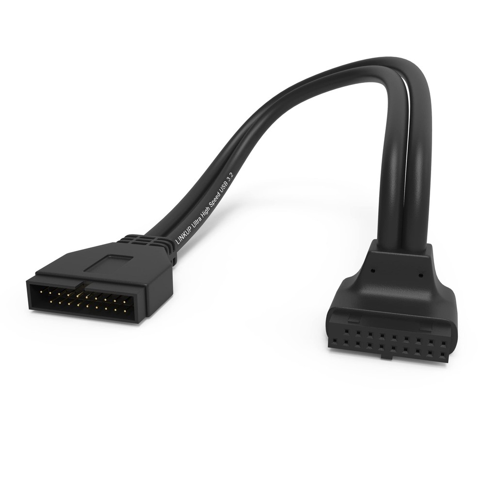 24cm Black Inward Type USB 3.2 Gen 2 Internal Adapter 20Pin Motherboard